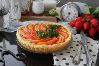 cuisine au gaz tarte aux poivrons