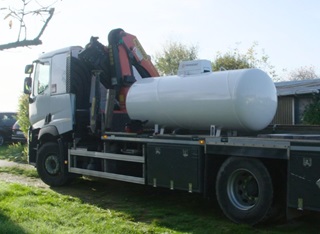 Remplacer citerne de gaz aerienne enterree